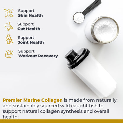 Premier Research Labs Marine Collagen - Hydrolyzed Fish Collagen Powder for Skin, Joints, and Gut Health | 7 oz