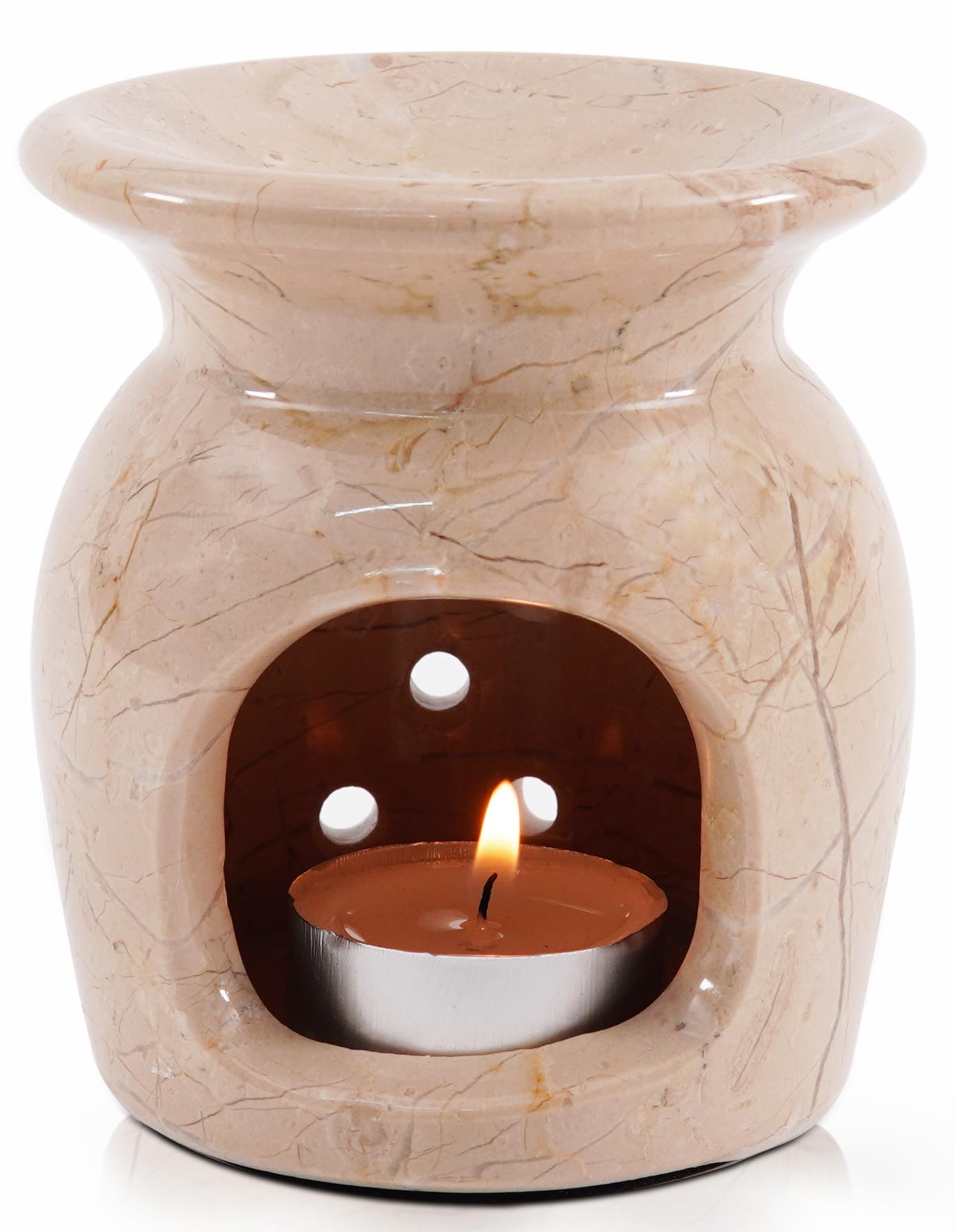 Radicaln Marble Oil Burner 4-Inch Verona – Candle Warmer & Aromatherapy Diffuser