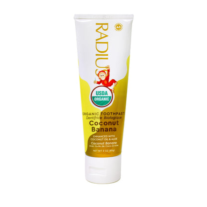 Radius USDA Kids Organic Toothpaste - Coconut Banana 3 oz (Pack of 1)