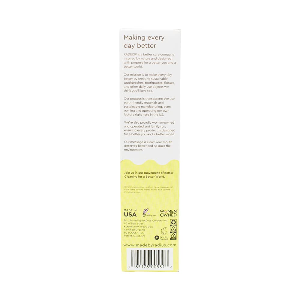 Radius USDA Kids Organic Toothpaste - Coconut Banana 3 oz (Pack of 1)