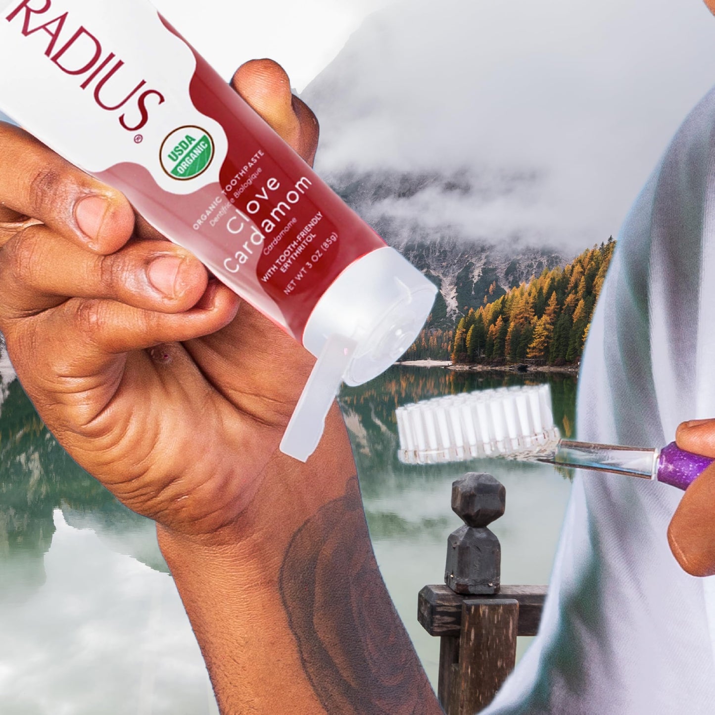 RADIUS Toothpaste Clove Cardamom – 3 oz, USDA Organic, Non-Toxic, Gluten-Free | Pack of 3