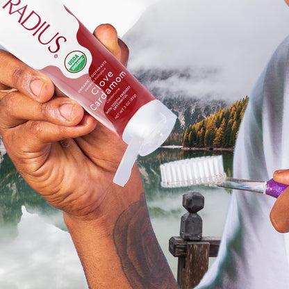 RADIUS Toothpaste Clove Cardamom – 3 oz, USDA Organic, Non-Toxic, Gluten-Free | Pack of 3
