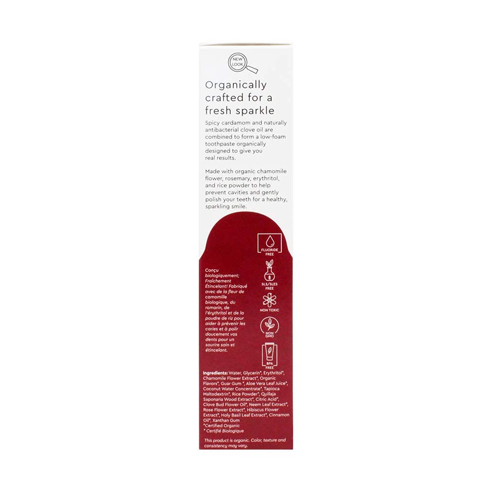 RADIUS USDA Organic Toothpaste 3oz – Clove Cardamom (Pack of 2)