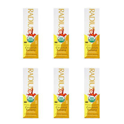 RADIUS USDA Organic Kids Toothpaste Coconut Banana 3oz – 6 Pack
