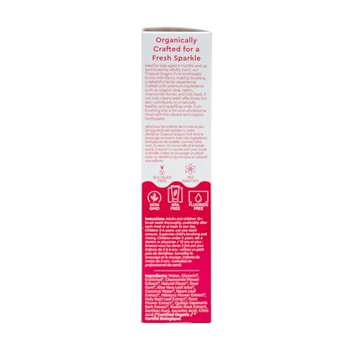 RADIUS USDA Organic Kids Toothpaste Dragon Fruit 3oz - Pack of 3