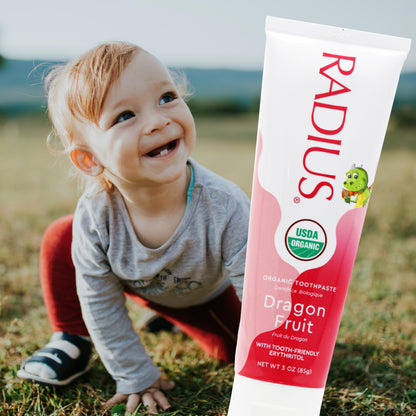 RADIUS USDA Organic Kids Toothpaste Dragon Fruit 3oz - Pack of 3