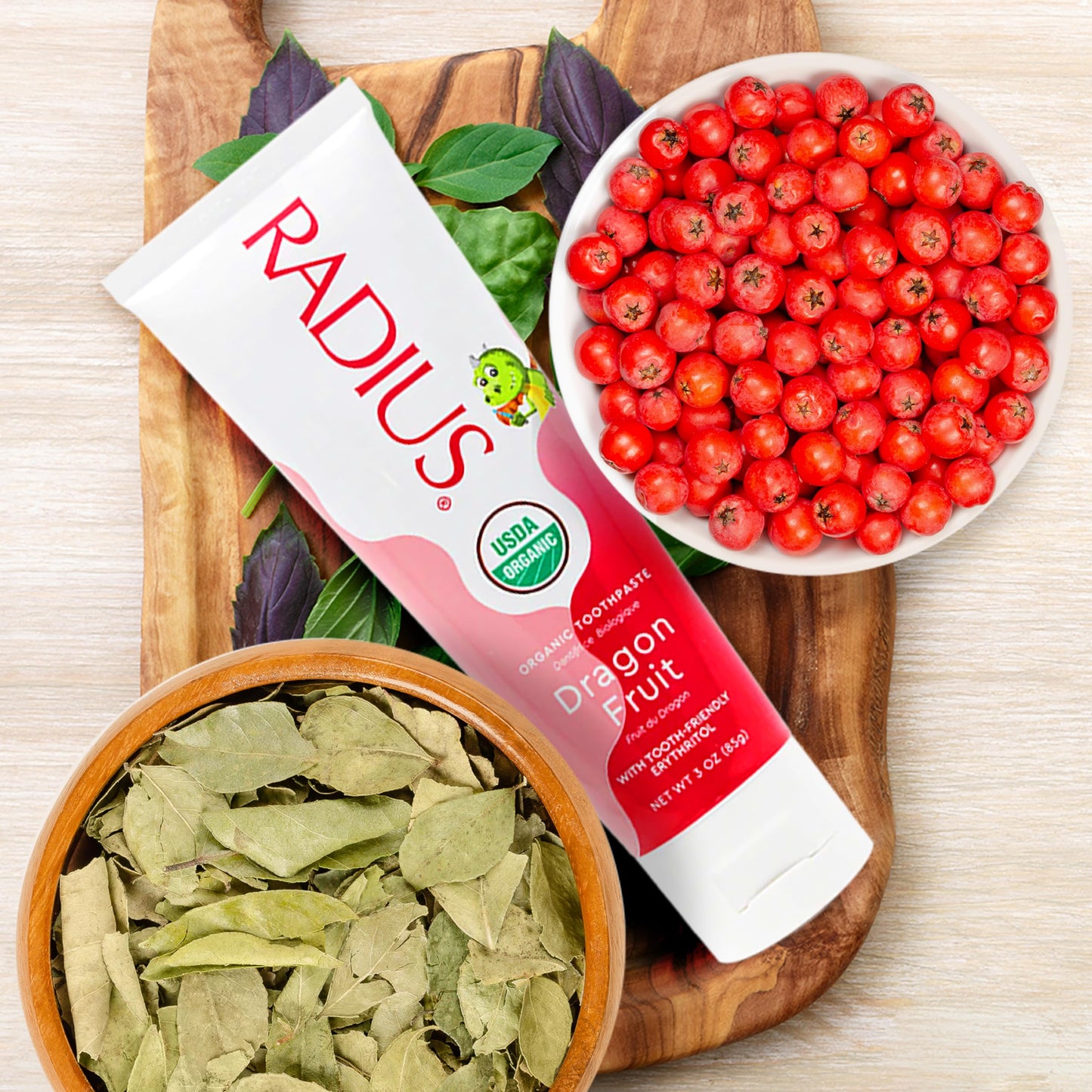 RADIUS USDA Organic Kids Toothpaste Dragon Fruit 3oz - Pack of 3