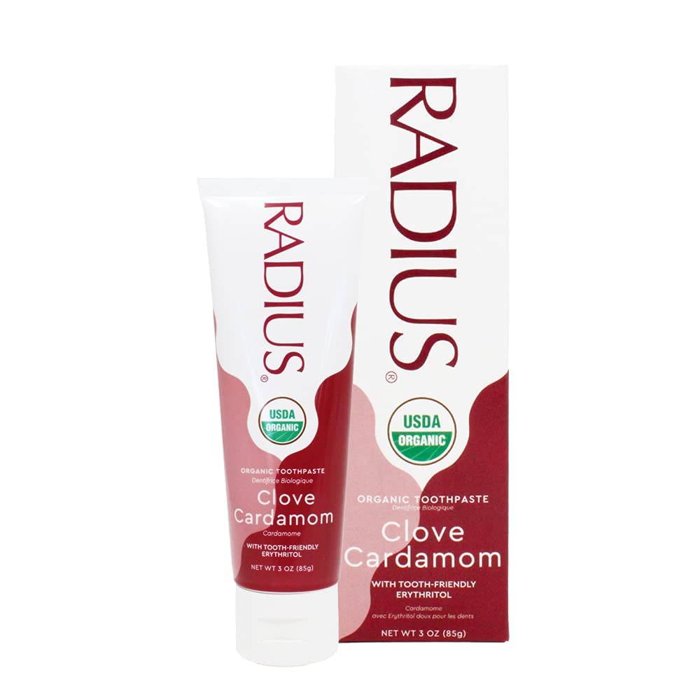 RADIUS USDA Organic Toothpaste 3oz – Clove Cardamom (Pack of 2)