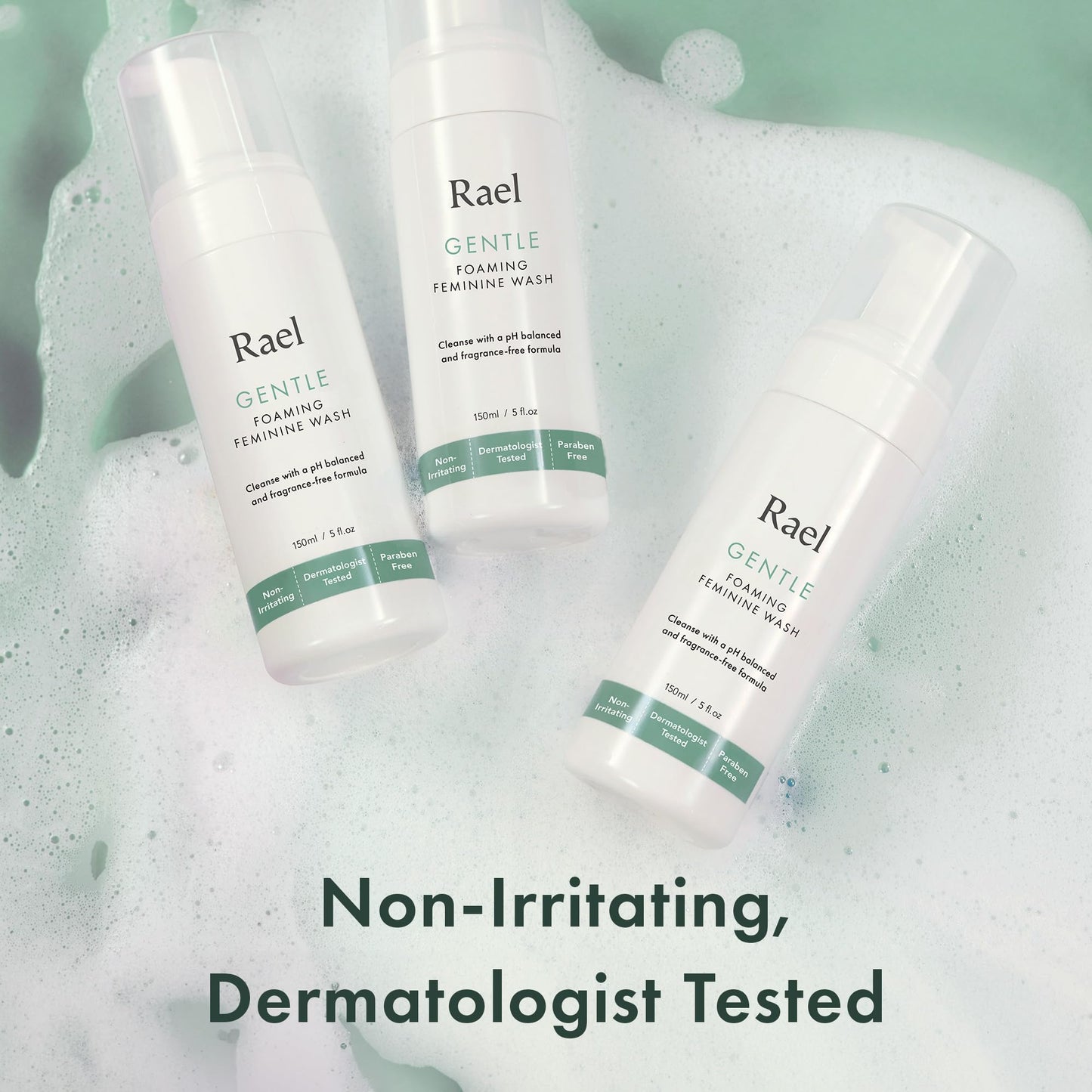 Rael Feminine Wash Foaming Cleansing Wash - pH-Balanced, 2-Pack (5oz)