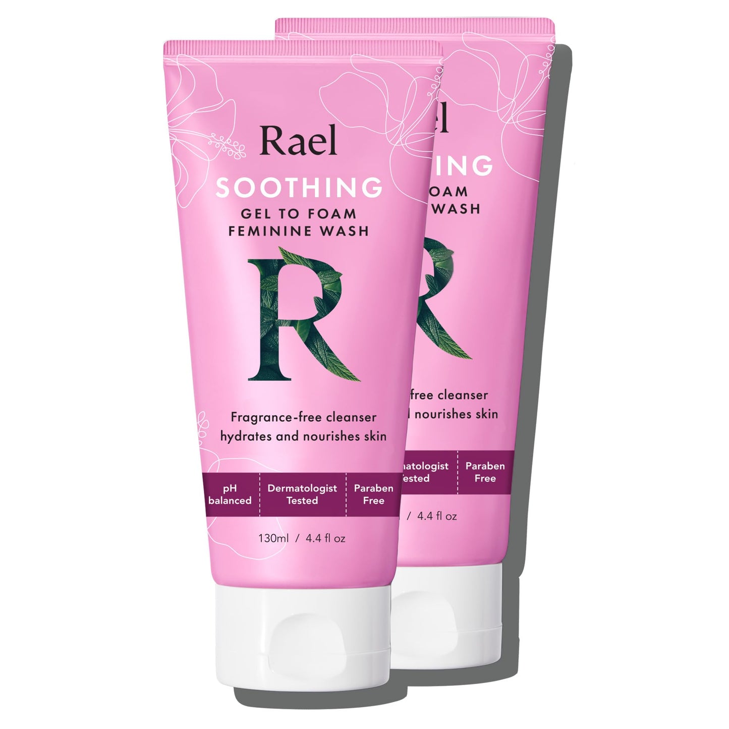 Rael Feminine Wash – Gentle Gel-to-Foam Cleanser for Sensitive Skin (Pack of 2)