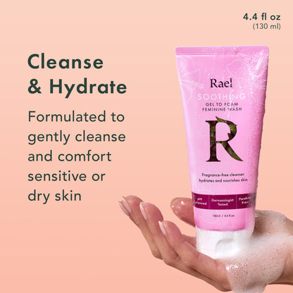 Rael Feminine Wash – Gentle Gel-to-Foam Cleanser for Sensitive Skin (Pack of 2)