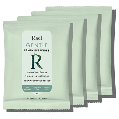 Rael Feminine Wipes – Flushable, Travel-Size, All Skin Types