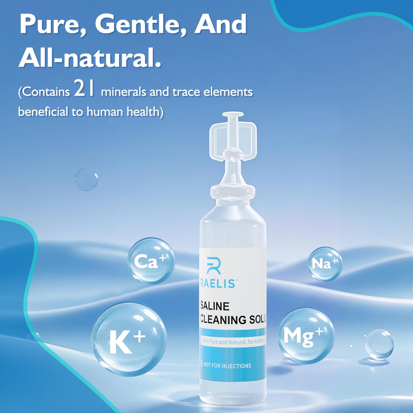RAELIS Saline Solution 300ml (60 x 5ml) – Multipurpose Household Use