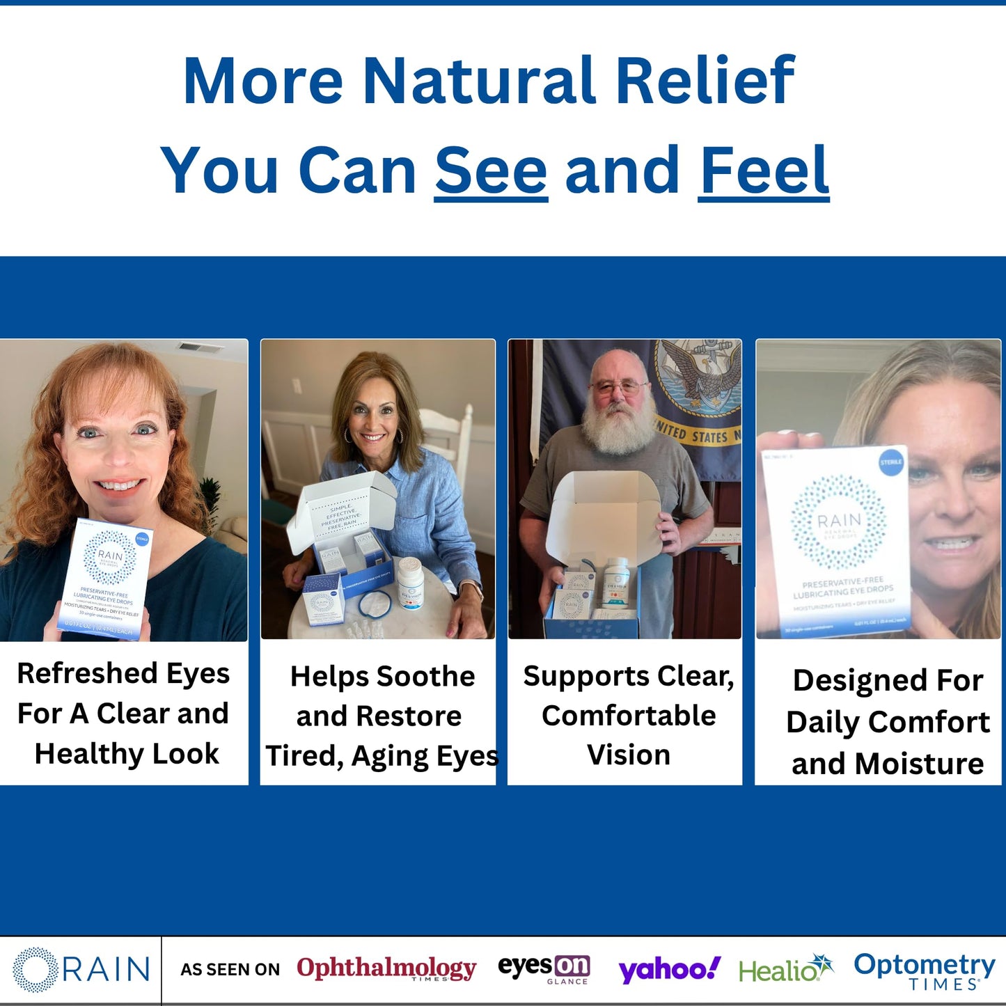 Rain Preservative-Free Eye Drops for Severe Dry Eyes | Natural Comfort