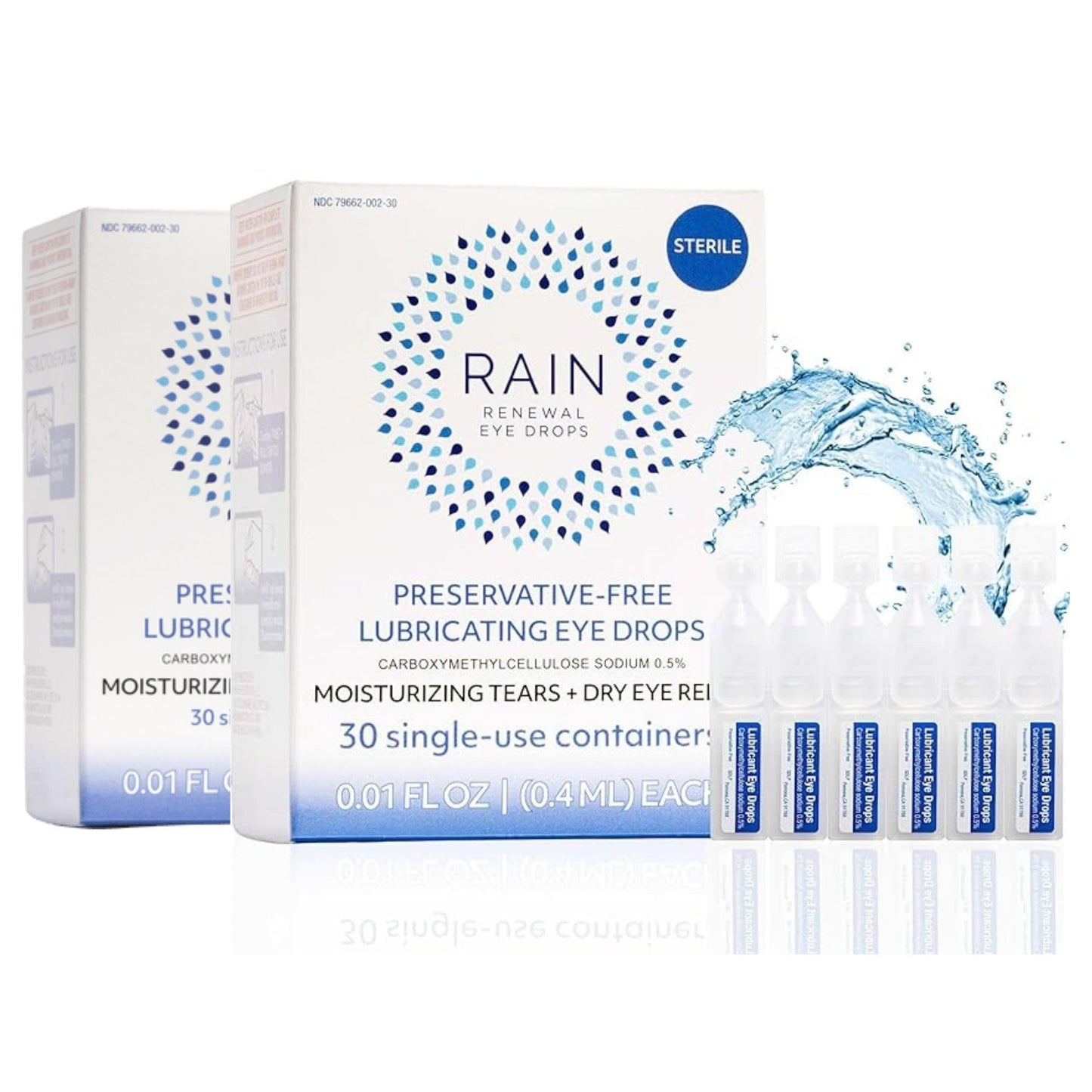 Rain Preservative Free Eye Drops | Contact Lens Friendly Artificial Tears | Pack of 2