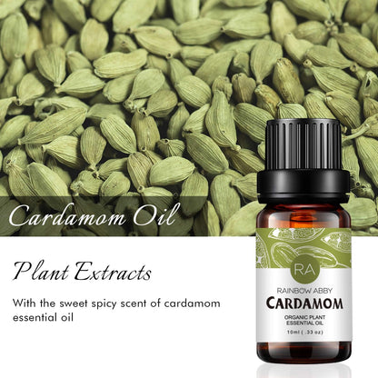 2-Pack Cardamom Essential Oil 2x10ml | 100% Pure Organic | Rainbow Abby