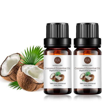 Rainbow Abby 2-Pack Coconut Essential Oil – Pure, Undiluted, Therapeutic Grade (2x10 mL)