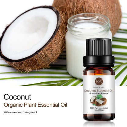 Rainbow Abby 2-Pack Coconut Essential Oil – Pure, Undiluted, Therapeutic Grade (2x10 mL)