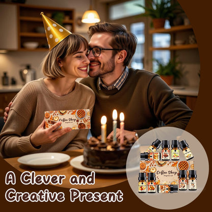 Rainbow Abby Coffee Shop Fragrance Oil Set – Espresso, Mocha, Chocolate & More for Candles & Soap