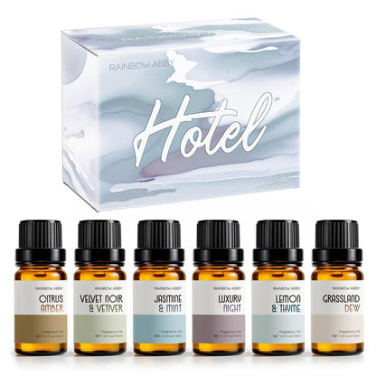 RAINBOW ABBY Hotel Collection Diffuser Oil – 6 Fragrances for Home & Hotel