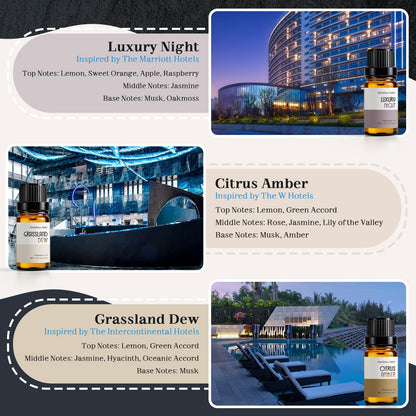 RAINBOW ABBY Hotel Collection Diffuser Oil – 6 Fragrances for Home & Hotel