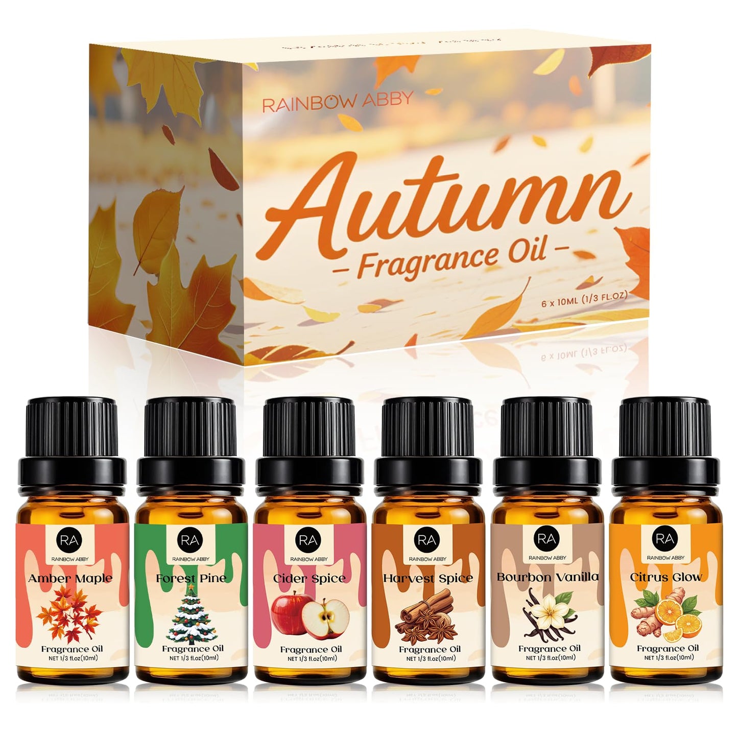 RAINBOW ABBY Fall Fragrance Oils Set – Autumn Essential Oils for Diffuser & Candle Making