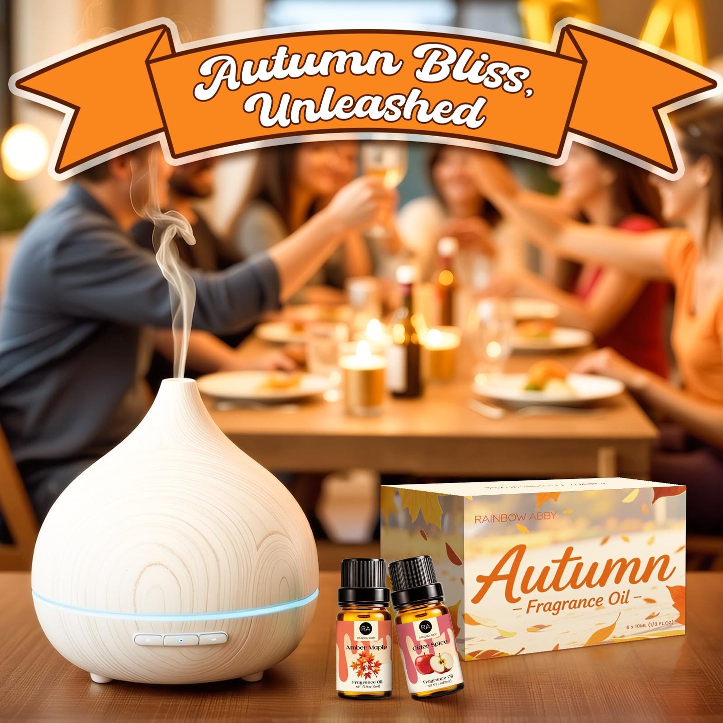 RAINBOW ABBY Fall Fragrance Oils Set – Autumn Essential Oils for Diffuser & Candle Making