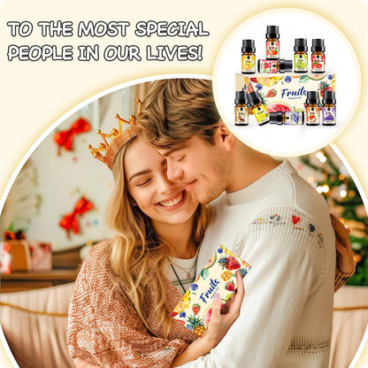 RAINBOW ABBY Fruity Fragrance Oil – 10 Fruit Scents in 5ML Bottles for Candle & Soap Making