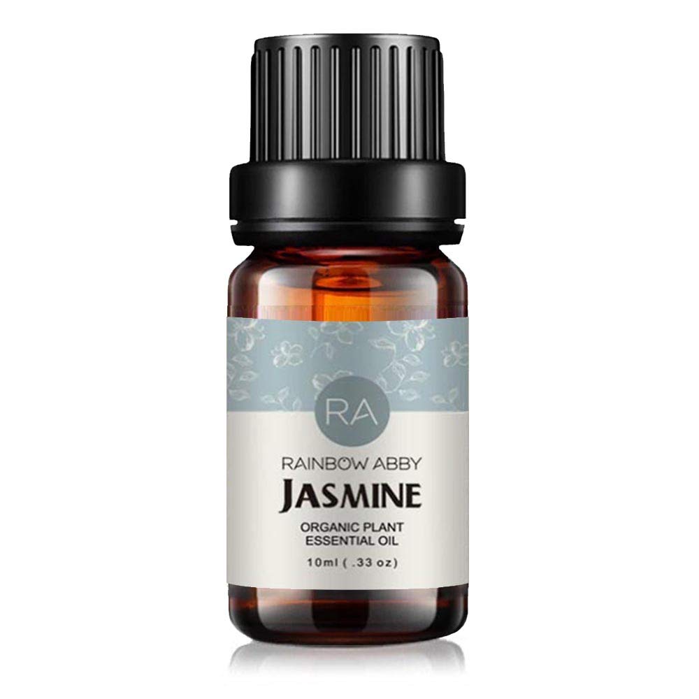 RAINBOW ABBY Jasmine Essential Oil – 100% Pure Organic Jasmine Oil for Diffuser, Skincare & Sleep (10ML)