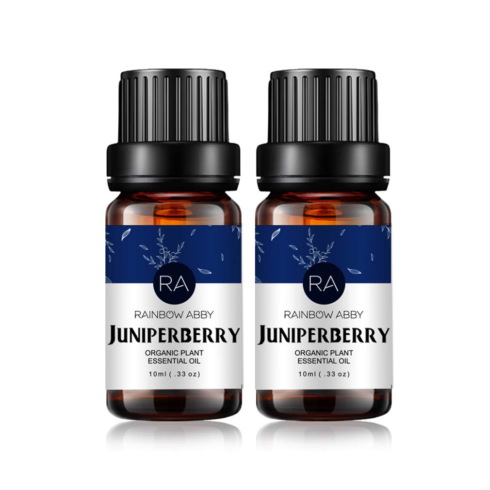 RAINBOW ABBY Juniper Berry Essential Oil - 100% Pure & Undiluted, 2x10 mL
