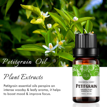 RAINBOW ABBY Petitgrain Essential Oil - 100% Pure Organic, 10ml