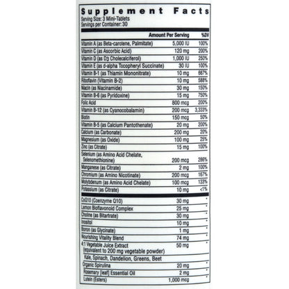 Rainbow Light Multivitamin 50+ Mini, 90 ct – Immune & Heart Health