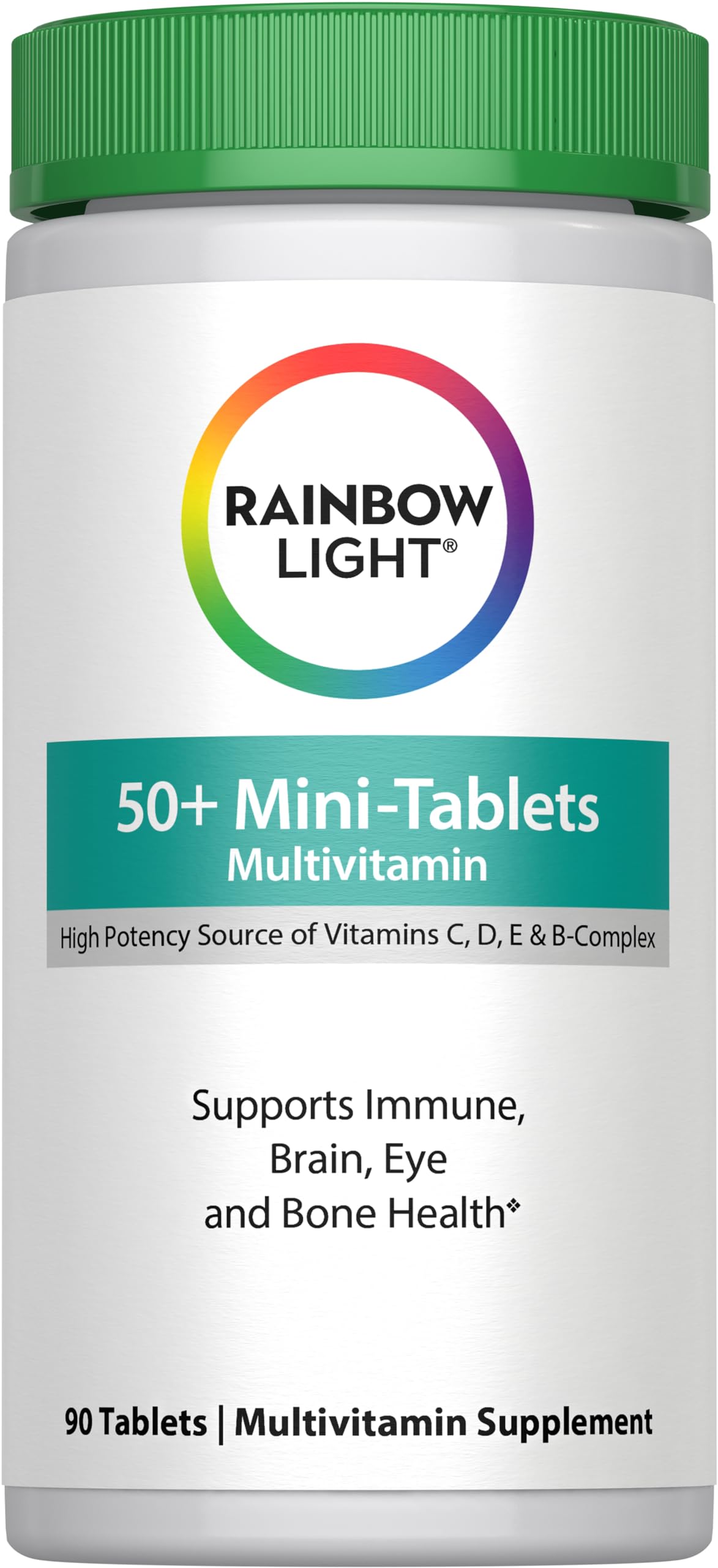 Rainbow Light 50+ Mini-Tablet Multivitamin - 90 Mini-Tablets | Immune & Vitality Support for Adults 50+