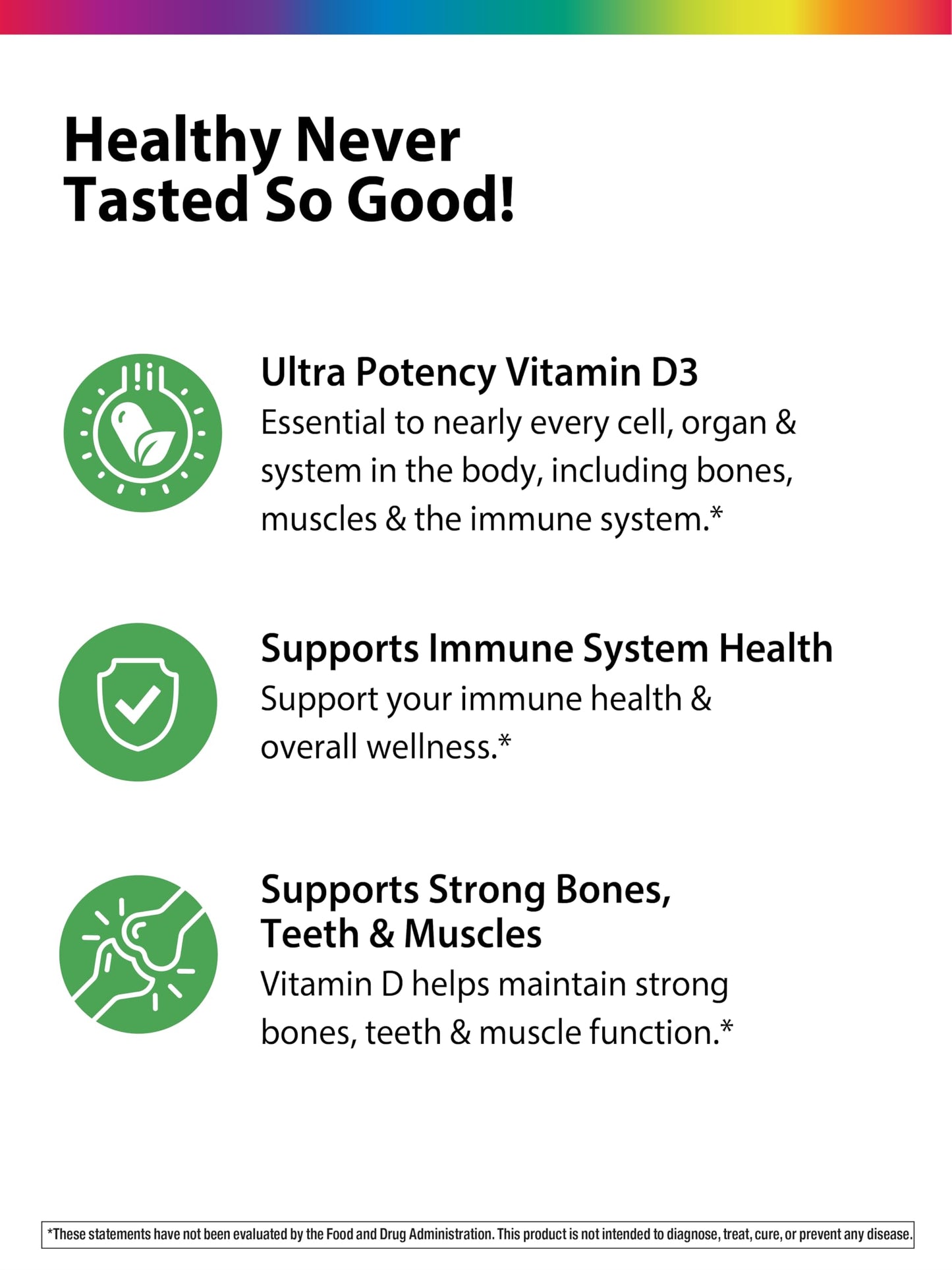 Rainbow Light Berry D-Licious 2,500 IU Vitamin D3 Gummies - Gluten-Free