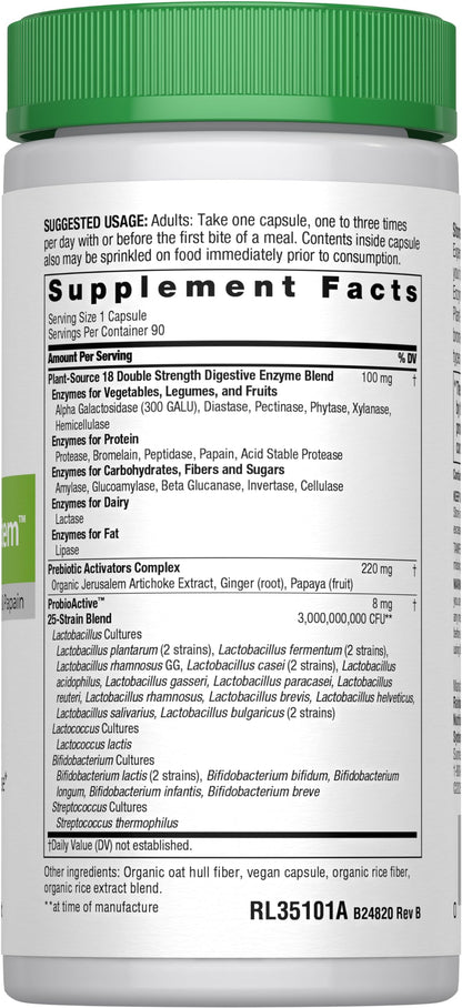 Rainbow Light Advanced Enzyme System Capsules – 90 Count