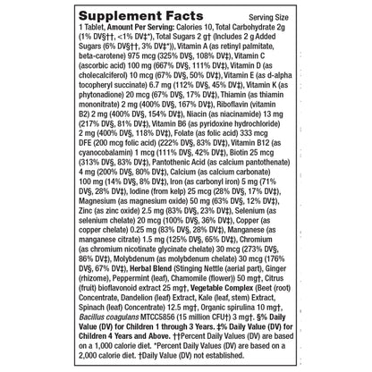 Rainbow Light Kid's One Multivitamin for Kids – 90 Count, Fruit Punch – Immune Support, Vitamin B Complex, Probiotics, Vegetarian & Gluten Free