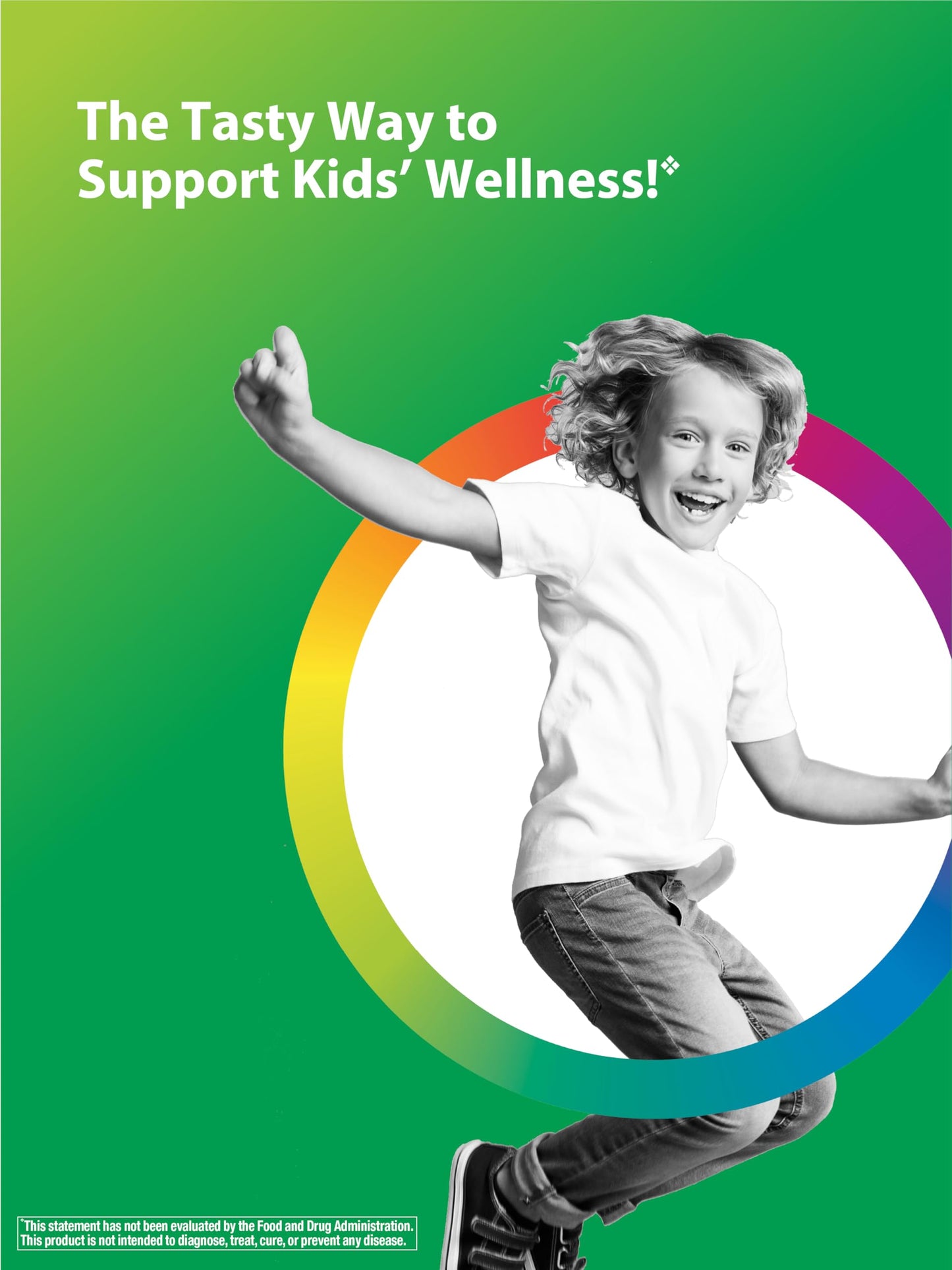 Rainbow Light Kids Sunny Gummies Vitamin D3 1000 IU – 60 Count, Assorted Fruit