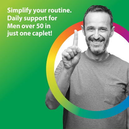 Rainbow Light Men's One 50+ Multivitamin – High Potency Immune Support, Non-GMO, Vegetarian, 60 Tablets