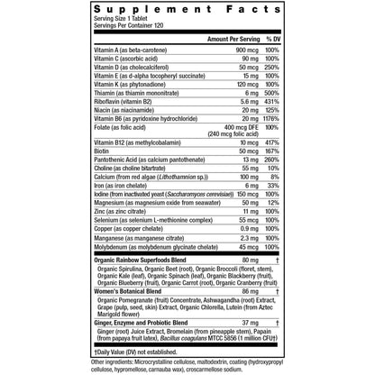 Rainbow Light Multivitamin Womens One Powder 120 Count - Vitamin & Mineral Supplement