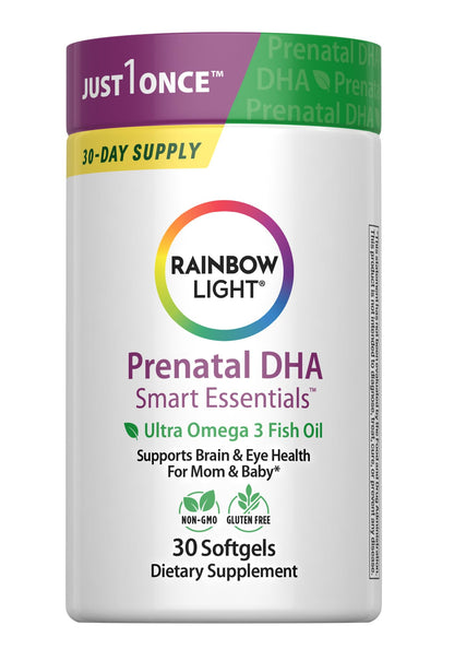 Rainbow Light Prenatal Daily Duo Multivitamin Kit – Prenatal One + DHA Omega-3 (30 Count)