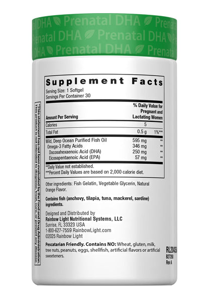 Rainbow Light Prenatal Daily Duo Multivitamin Kit – Prenatal One + DHA Omega-3 (30 Count)