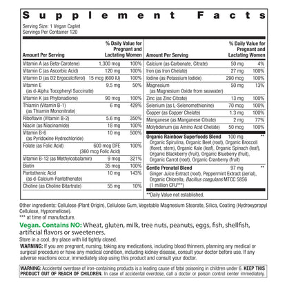 Rainbow Light Prenatal One High-Potency Multivitamin, 120 Count, Vegan