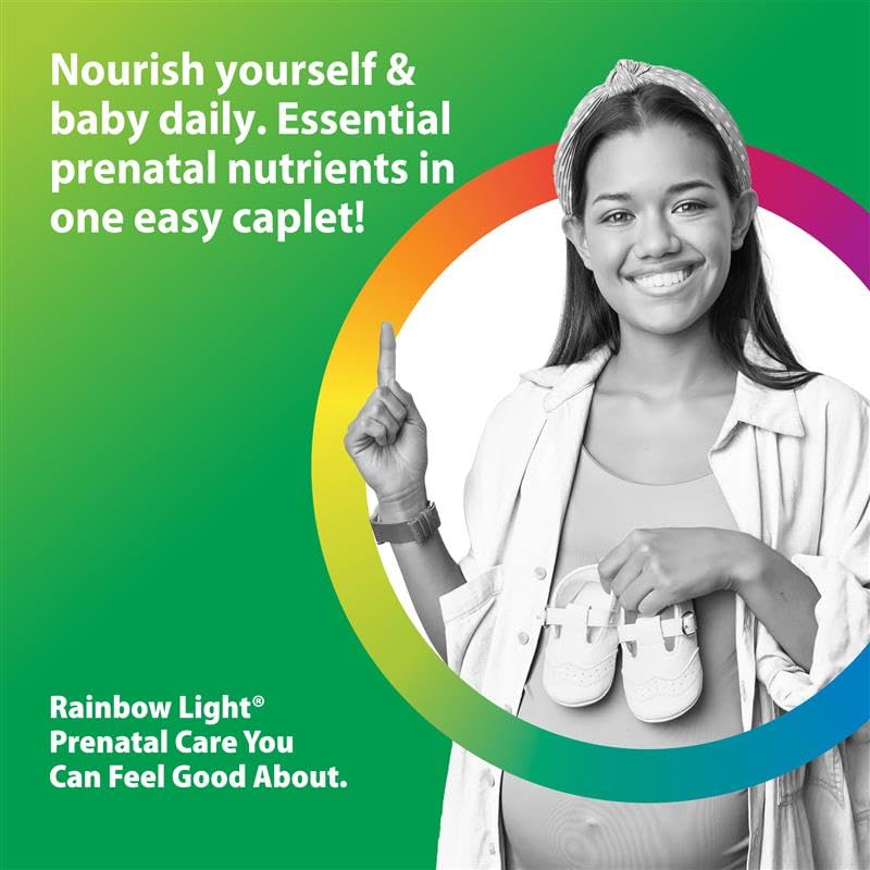 Rainbow Light Prenatal One Plus Multivitamin for Women – 60 Caplets | Real Food Nutrients