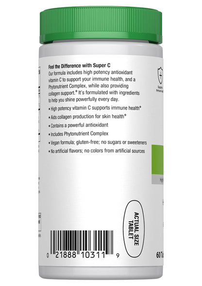 Rainbow Light Super C 1000 mg – Vitamin C Supplement (60-Count)
