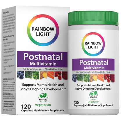 Rainbow Light Vibrance Postnatal Multivitamin for Women – 120 Capsules