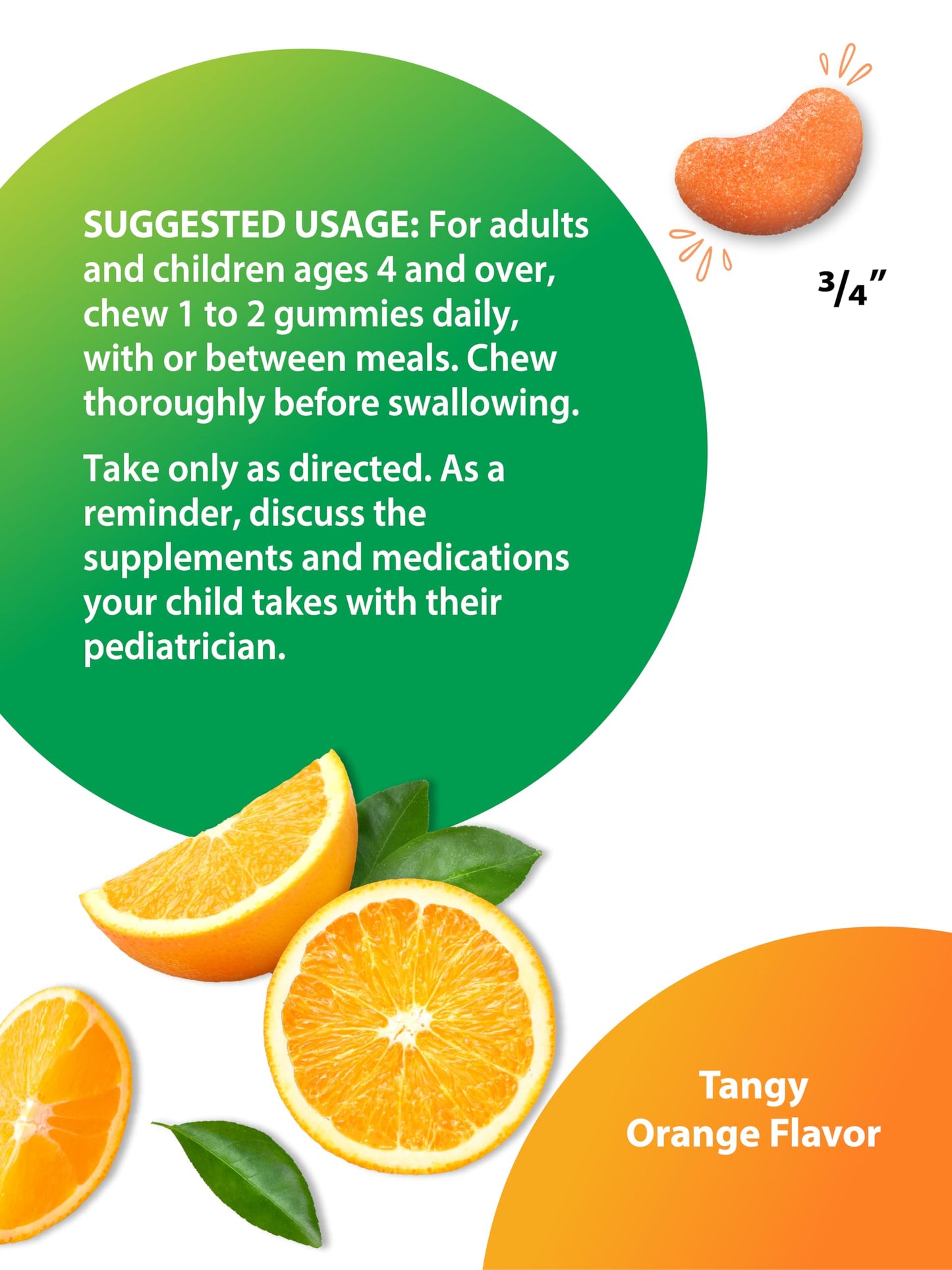 Rainbow Light Vitamin C Gummies with Vitamin E – 90 Count | Immune Support for Adults & Kids | Tangy Orange