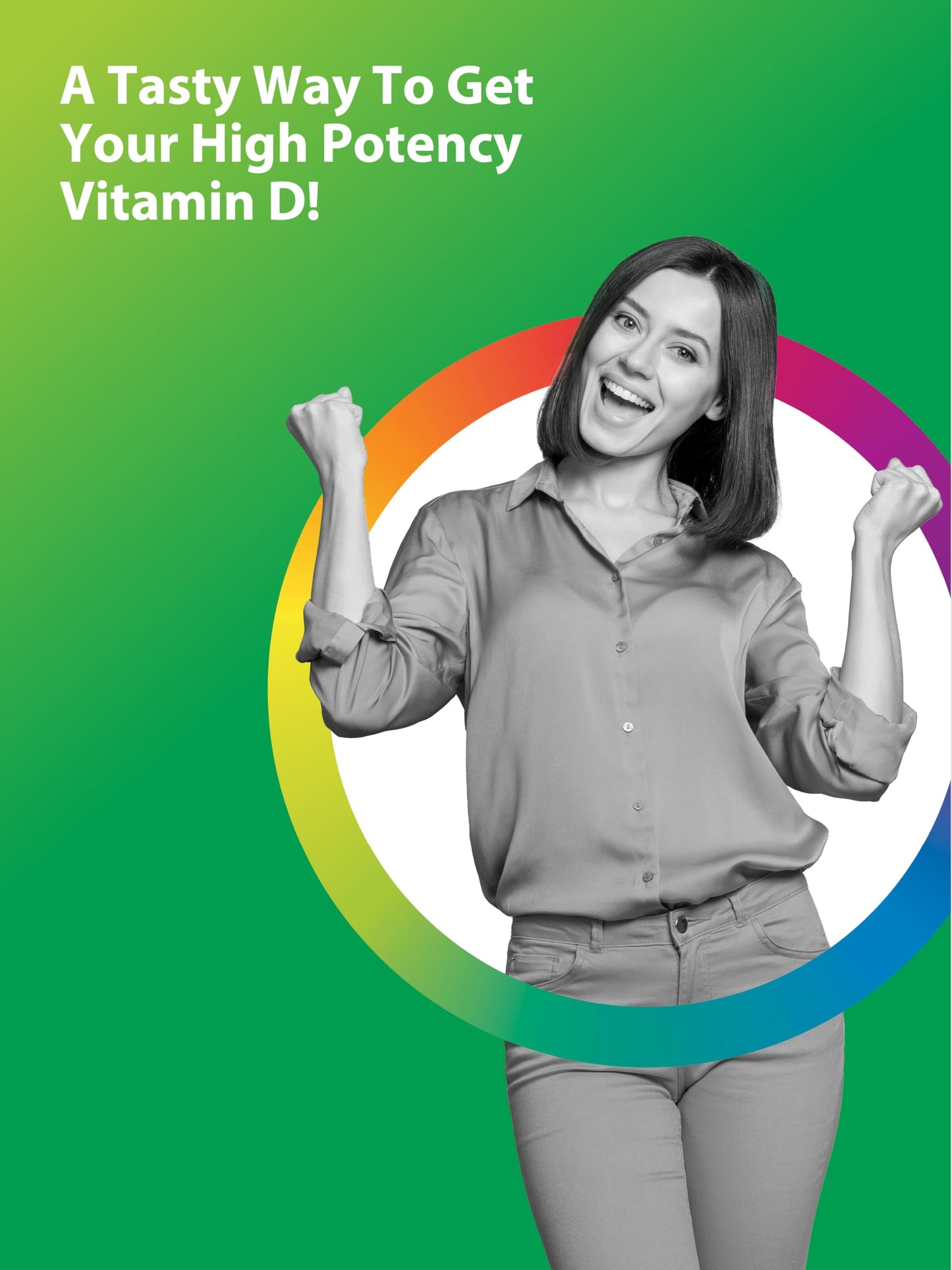 Rainbow Light Vitamin D3 Gummies 2000 IU – Immune Support, Vegan, Gluten Free