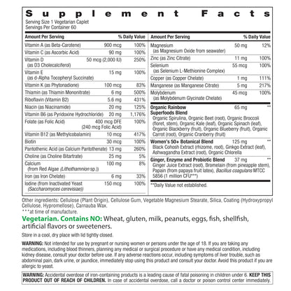 Rainbow Light Women 50+ Multivitamin – Immune Support, Probiotics, Non-GMO, Vegetarian | 60 Tablets