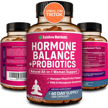 Rainbow Nutrients Hormone Balance + Probiotics for Women | Menopause Support