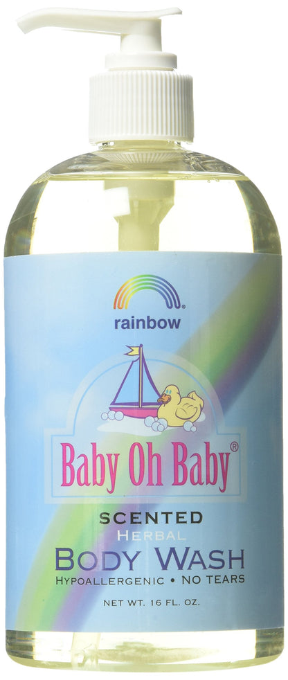 Rainbow Research Baby Scented Body Wash 16 fl oz - Gentle Herbal Cleanser for Delicate Skin